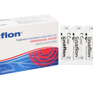Viên đặt Linaflon hỗ trợ trị các triệu chứng liên quan tới bệnh trĩ hộp 10 viên