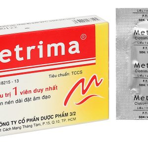 Viên đặt phụ khoa Metrima 500 trị viêm âm đạo (1 vỉ x 1 viên)