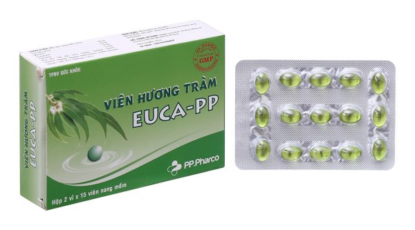 Viên Hương Tràm Euca-PP hỗ trợ giảm ho, tiêu đờm hộp 30 viên