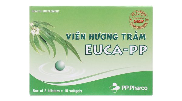 Viên Hương Tràm Euca-PP hỗ trợ giảm ho, tiêu đờm hộp 30 viên