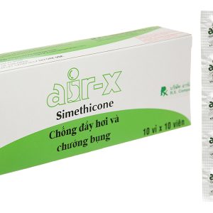 Viên nhai Air-X 80mg chống đầy hơi và chướng bụng (10 vỉ x 10 viên)