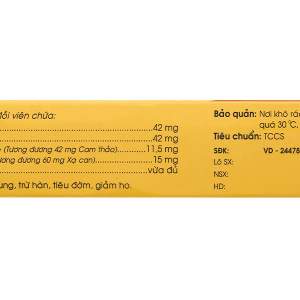 Viên ngậm trị ho Cagu giảm triệu chứng viêm họng, viêm thanh quản (2 vỉ x 10 viên)