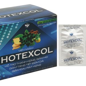 Viên ngậm Hotexcol hỗ trợ giảm ho, đau rát họng hộp 40 viên