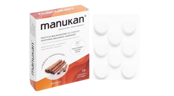 Viên ngậm Manukan Cinnamon hỗ trợ giảm ho, bổ phổi hộp 16 viên