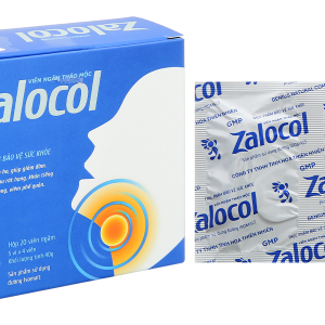 Viên ngậm thảo mộc Zalocol hỗ trợ giảm ho, giảm đờm hộp 5 vỉ x 4 viên