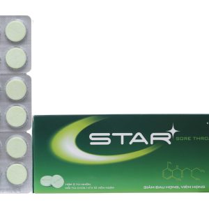 Viên ngậm Star Sore Throat kháng khuẩn, giảm đau họng (2 vỉ x 12 viên)