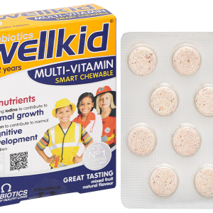 Viên nhai Vitabiotics Wellkid Multi-Vitamin tăng cường sức khỏe, đề kháng hộp 30 viên