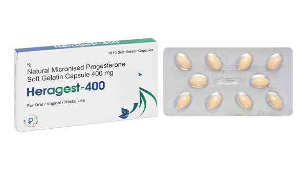 Viên nội tiết tố Heragest-400 hỗ trợ dự phòng sảy thai, vô sinh nữ 1 viên