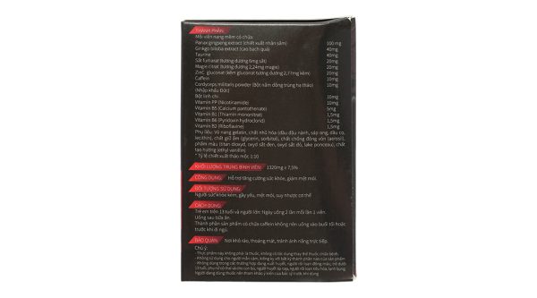 Viên Tăng Lực Black Bull hỗ trợ tăng cường sức khỏe hộp 60 viên