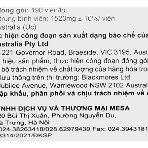 Tinh dầu hoa Anh Thảo Blackmores Evening Primrose Oil bổ sung GLA và omega 6 lọ 190 viên