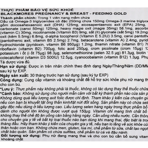 Blackmores Pregnancy & Breast - Feeding Gold dưỡng chất cho bà bầu lọ 60 viên