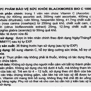 Blackmores Bio C 1000mg hỗ trợ tăng đề kháng lọ 31 viên