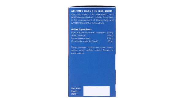 Alltimes Care 4 In One Joint giảm đau khớp, thoái hóa khớp chai 60 viên