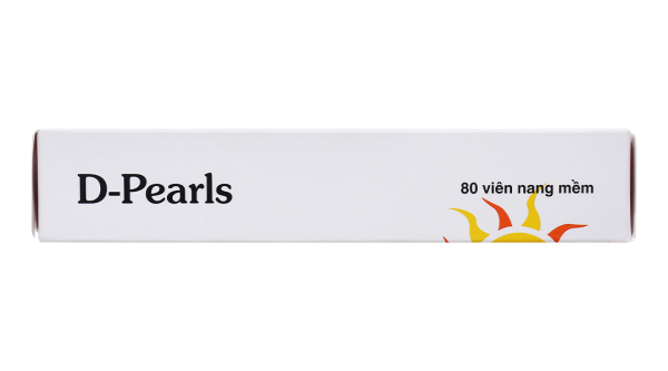 D-Pearls Vitamin D3 1000IU giúp bổ sung vitamin D hộp 80 viên