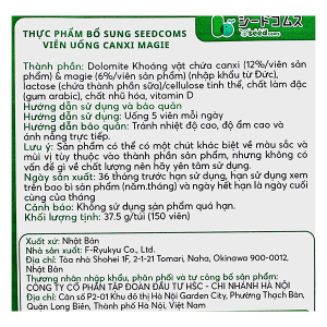 Seedcoms Canxi Magie giúp xương và răng chắc khỏe gói 150 viên