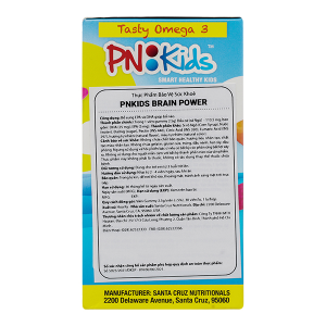 Viên nhai Dầu cá PN Kids Brain Power Omega 3 DHA bổ não lọ 30 viên