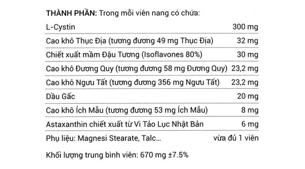 Sắc Ngọc Khang hạn chế lão hóa, làm đẹp da hộp 60 viên