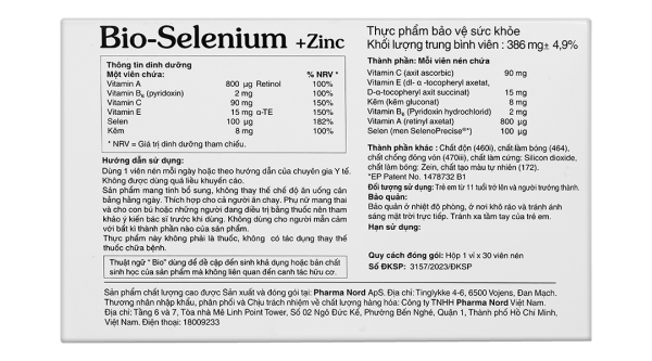 Pharma Nord Bio-Selenium + Zinc giúp chống oxy hóa và tăng cường sức đề kháng hộp 30 viên