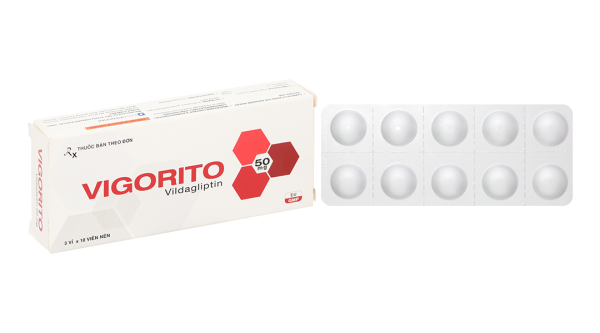 Vigorito 50mg trị đái tháo đường tuýp 2 (3 vỉ x 10 viên)