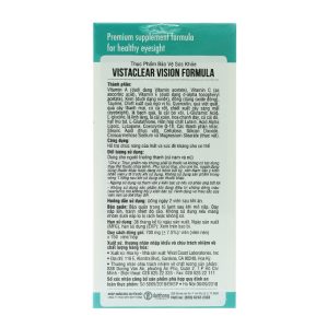Vistaclear Eye Formula tăng đề kháng, bổ mắt chai 150 viên