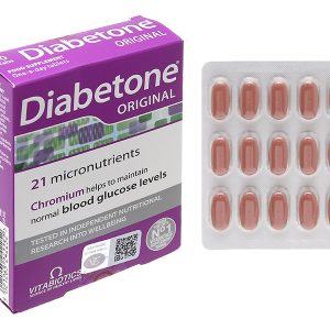 Diabetone Original hỗ trợ giảm nguy cơ đái tháo đường hộp 30 viên
