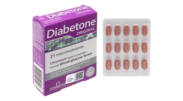 Diabetone Original hỗ trợ giảm nguy cơ đái tháo đường hộp 30 viên