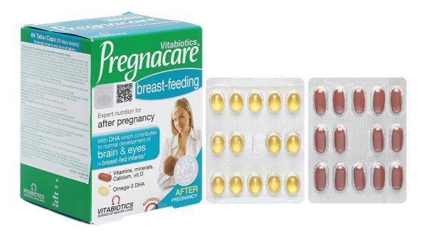 Vitabiotics Pregnacare breast-feeding bổ sung vitamin cho phụ nữ cho con bú hộp 84 viên