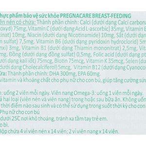 Vitabiotics Pregnacare breast-feeding bổ sung vitamin cho phụ nữ cho con bú hộp 84 viên
