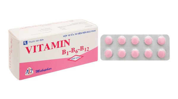 Vitamin B1-B6-B12 Mekophar trị rối loạn thần kinh, đau nhức (10 vỉ x 10 viên)