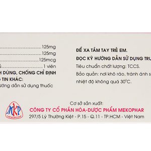 Vitamin B1-B6-B12 Mekophar trị rối loạn thần kinh, đau nhức (10 vỉ x 10 viên)