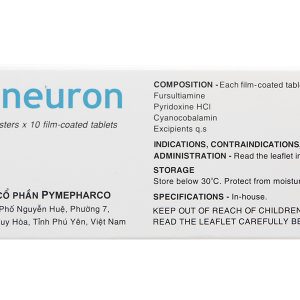 Trineuron trị bệnh do thiếu vitamin nhóm B (5 vỉ x 10 viên)