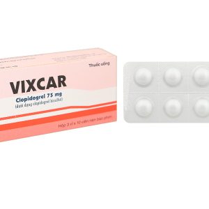 Vixcar 75mg phòng ngừa các biến cố huyết khối do xơ vữa (3 vỉ x 10 viên)