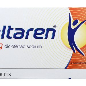 Viên đặt trực tràng Voltaren 100mg giảm đau, kháng viêm (1 vỉ x 5 viên)
