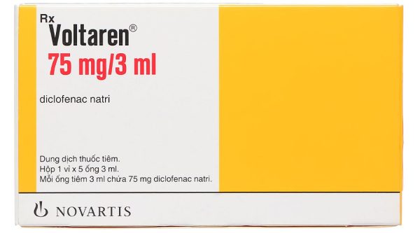 Dung dịch tiêm Voltaren 75mg/3ml trị đợt cấp viêm và thoái hóa khớp (5 ống x 3ml)