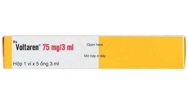 Dung dịch tiêm Voltaren 75mg/3ml trị đợt cấp viêm và thoái hóa khớp (5 ống x 3ml)