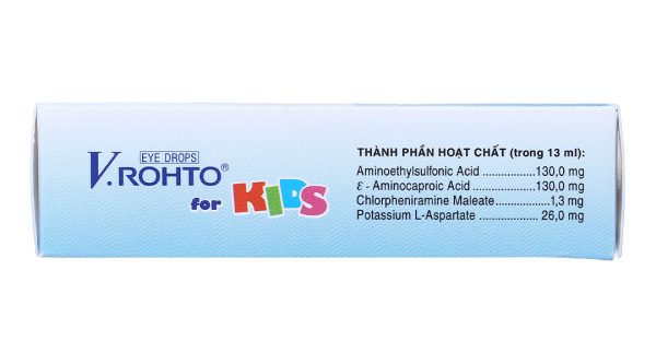 Dung dịch nhỏ mắt V.Rohto For Kids giảm mỏi mắt, sung huyết kết mạc lọ 13ml