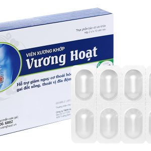 Viên xương khớp Vương Hoạt giảm nguy cơ thoái hóa cột sống, đau vai gáy hộp 20 viên