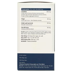 Vương Niệu Đan giảm kích thích bàng quang, giảm tiểu đêm lọ 80 viên