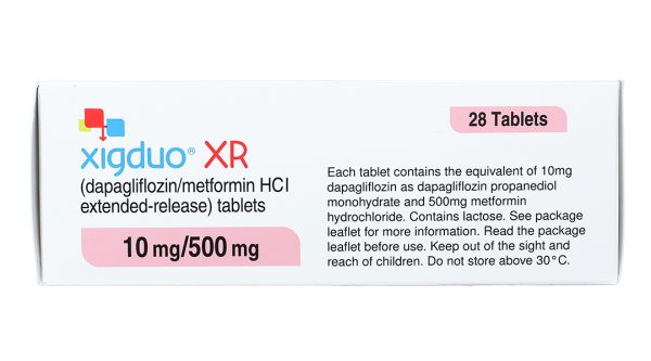 Xigduo XR 10mg/500mg trị đái tháo đường tuýp 2 (4 vỉ x 7 viên)