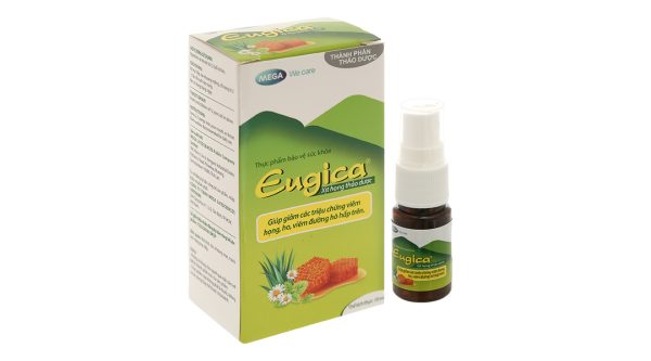 Xịt họng thảo dược Eugica hỗ trợ giảm ho, đau rát họng chai 10ml