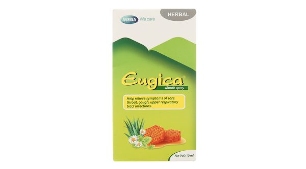 Xịt họng thảo dược Eugica hỗ trợ giảm ho, đau rát họng chai 10ml