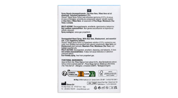 Dung dịch xịt mũi Otosan Nasal Spray Forte hỗ trợ giảm viêm mũi, viêm xoang lọ 30ml