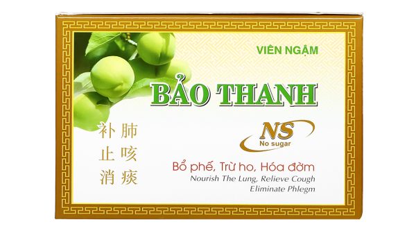 Viên ngậm Bảo Thanh không đường trị ho, bổ phế (20 vỉ x 5 viên)