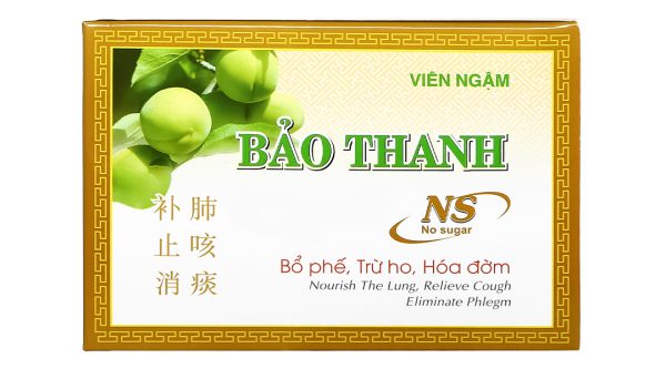 Viên ngậm Bảo Thanh không đường trị ho, bổ phế (20 vỉ x 5 viên)