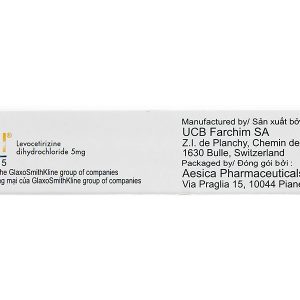 Xyzal 5mg trị viêm mũi dị ứng, mề đay (1 vỉ x 10 viên)