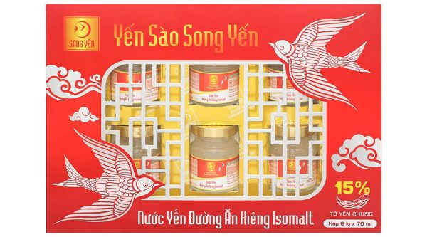 Nước yến đường ăn kiêng Isomalt Song Yến hộp 6 lọ x 70ml