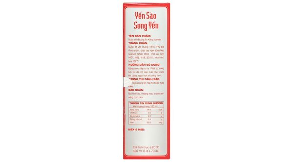 Nước yến đường ăn kiêng Isomalt Song Yến hộp 6 lọ x 70ml