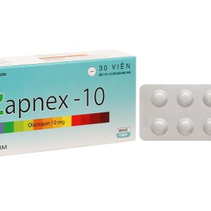 Zapnex-10 trị tâm thần phân liệt, rối loạn lưỡng cực (3 vỉ x 10 viên)