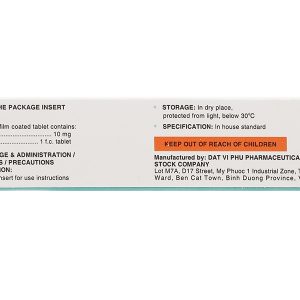 Zapnex-10 trị tâm thần phân liệt, rối loạn lưỡng cực (3 vỉ x 10 viên)