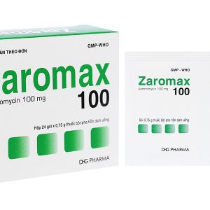 Bột pha hỗn dịch uống Zaromax 100 trị nhiễm khuẩn (24 gói x 0.75g)
